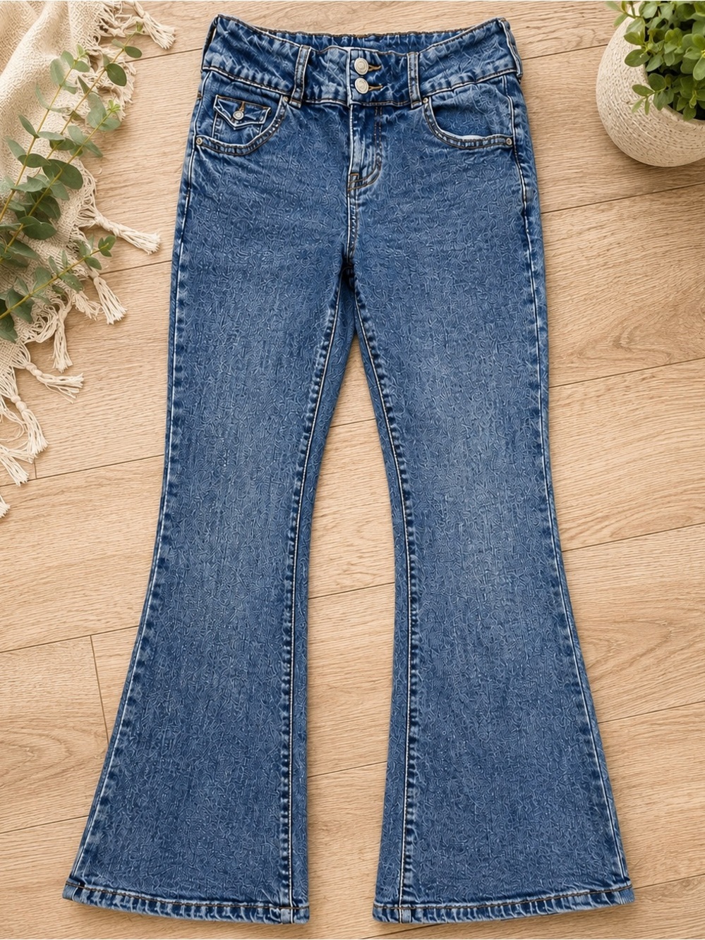 PacSun Low Rise Bootcut Jeans Womens Size 27 Stretch Medium Wash Denim - Picture 1 of 11